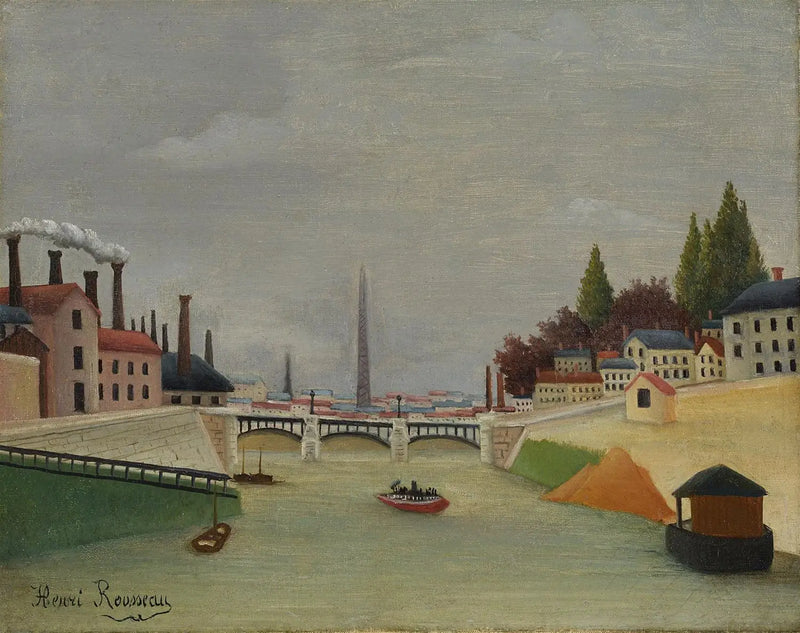 Vista da ponte de Grenelle, Trocadéro - Henri Rousseau