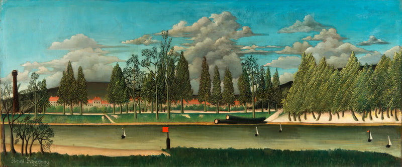 Vista do cais de Asnières - Henri Rousseau