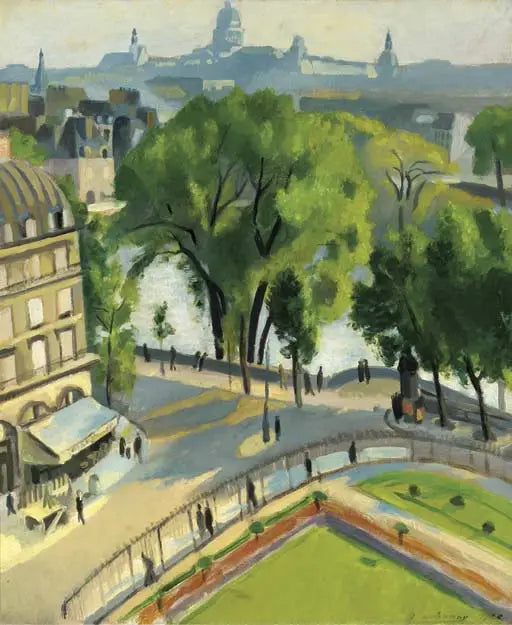 Vista do cais do Louvre - Robert Delaunay