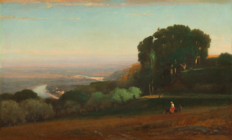 Vista do Tibre perto de Perugia - George Inness