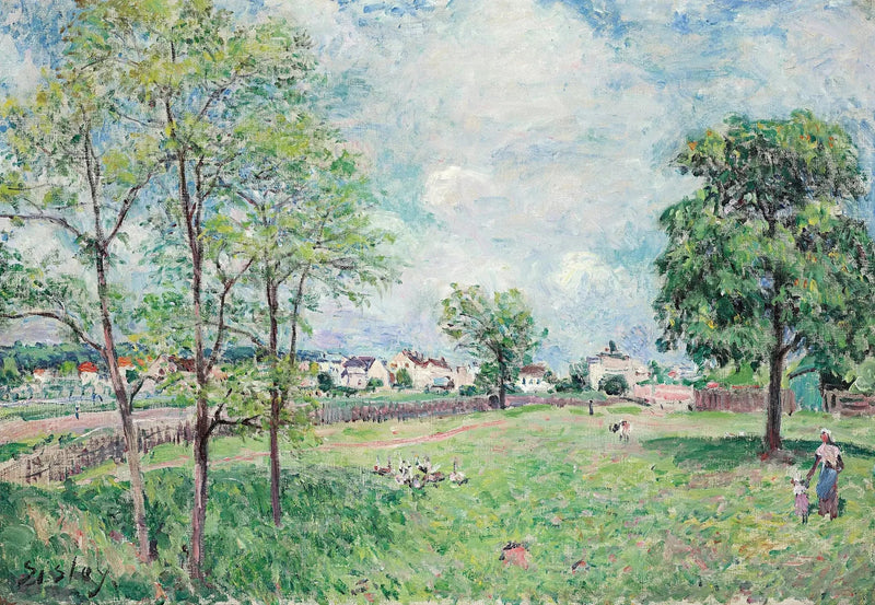 Vista da aldeia - Alfred Sisley