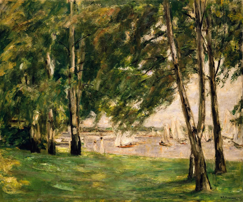 Vista do Wannsee com veleiros - Max Liebermann