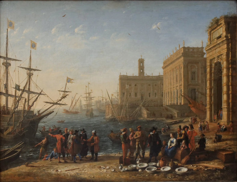Vista de um porto com o Capitólio - Claude Lorrain