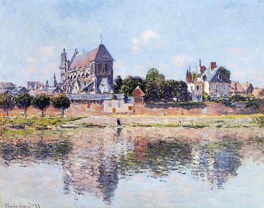 Vista da igreja de Vernon - Claude Monet