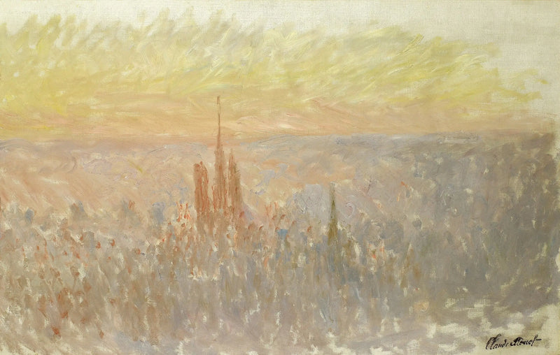 Visão geral de Rouen - Claude Monet