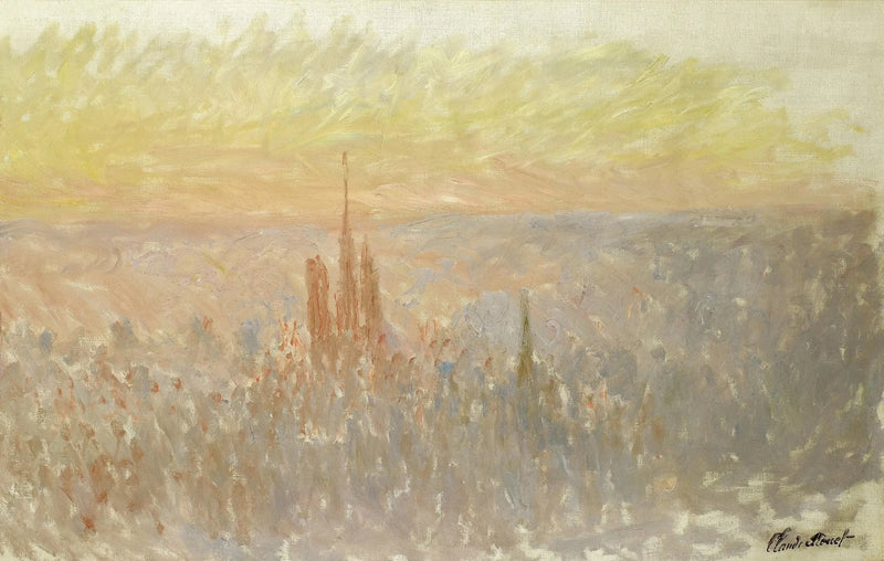 Visão geral de Rouen - Claude Monet