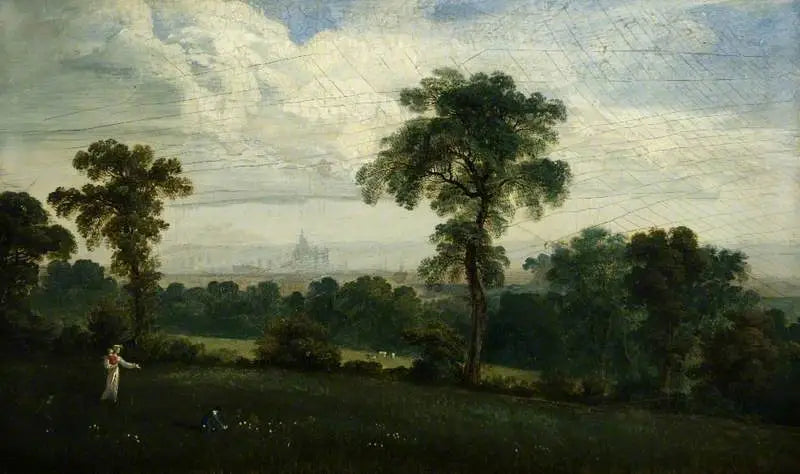 Vista distante de Londres - John Martin