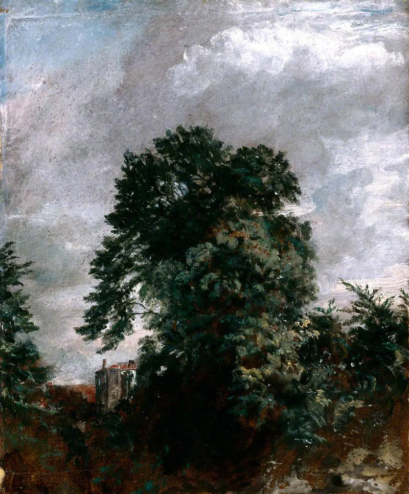 Vista distante do bosque, Hampstead - John Constable