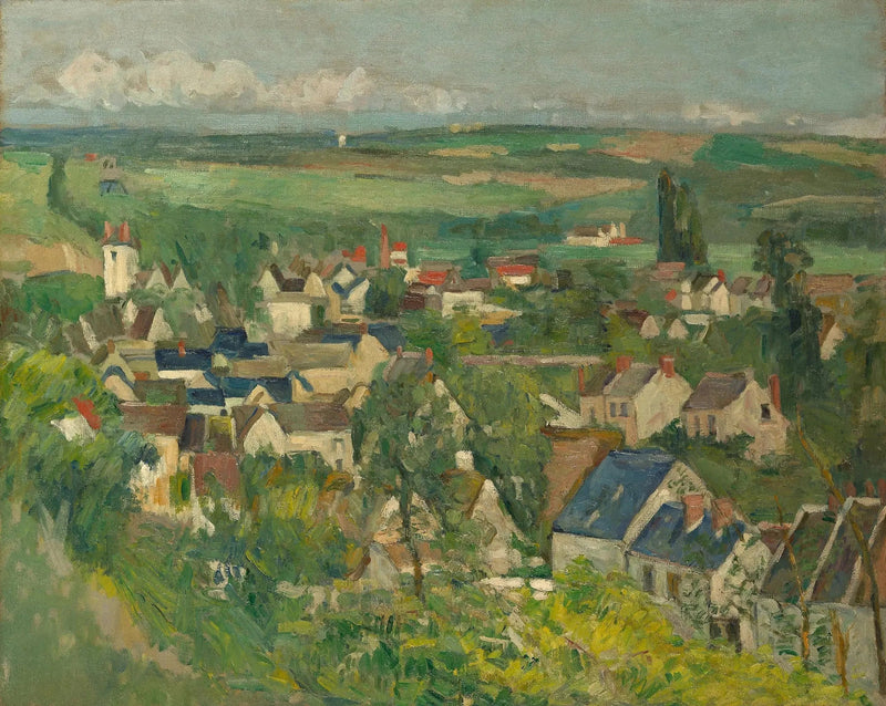 Vista panorâmica de Auvers-sur-Oise - Paul Cézanne