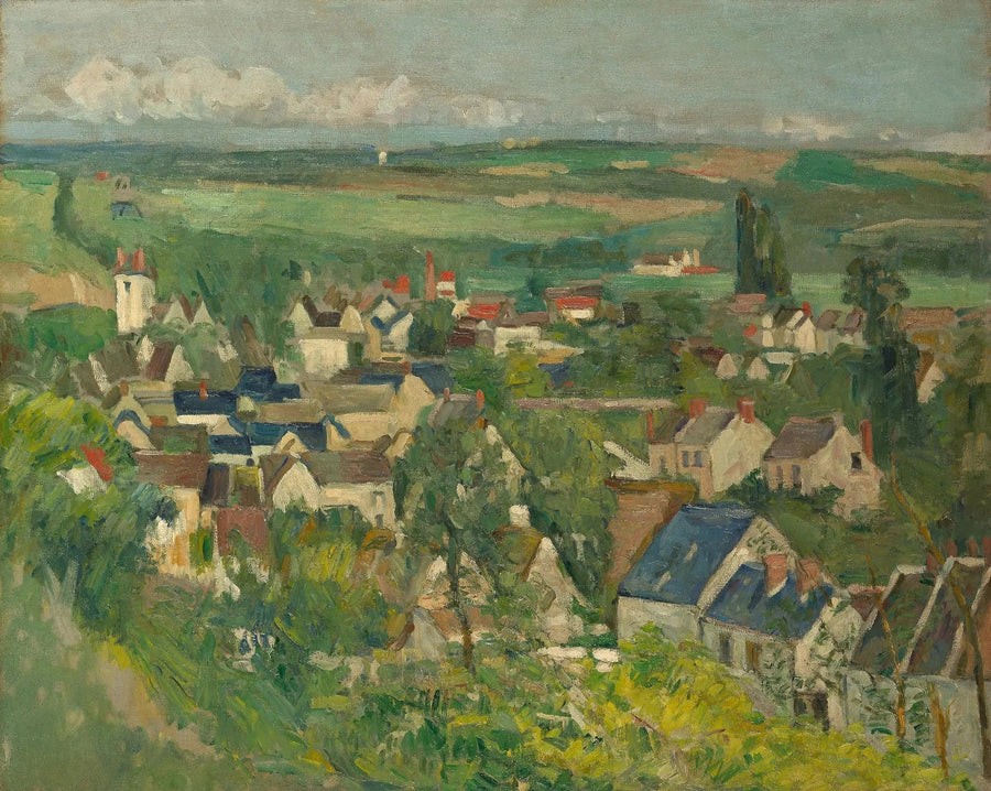 Vista panorâmica de Auvers-sur-Oise - Paul Cézanne