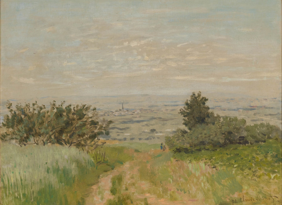 Vista da planície em Argenteuil, colinas de Sannois - Claude Monet