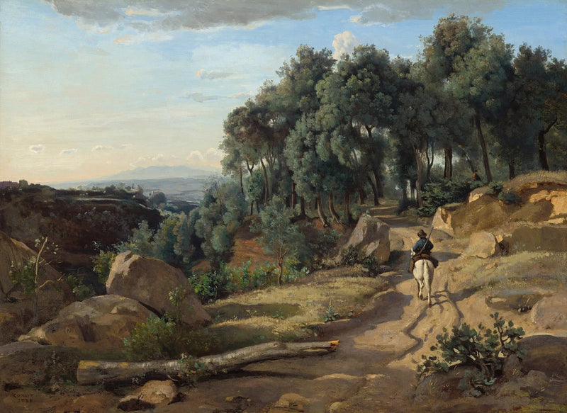 Vista perto de Volterra - Jean-Baptiste Camille Corot