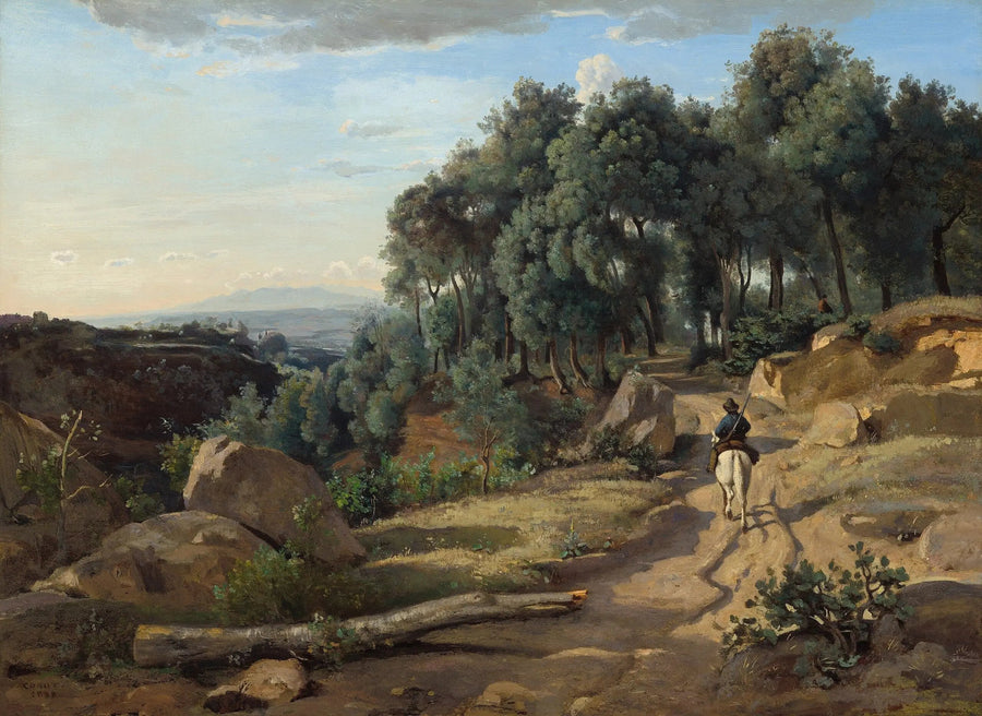 Vista perto de Volterra - Jean-Baptiste Camille Corot