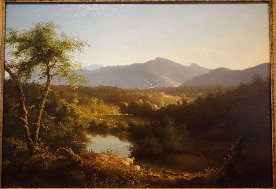Vista próxima à vila de Catskill - Thomas Cole
