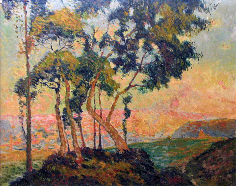 Vista capturada no Mont-Gargan ao pôr do sol - Robert Antoine Pinchon