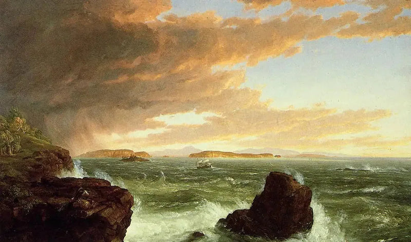 Vista da baía Frenchman a partir da ilha do Monte Deserto, após uma rajada - Thomas Cole