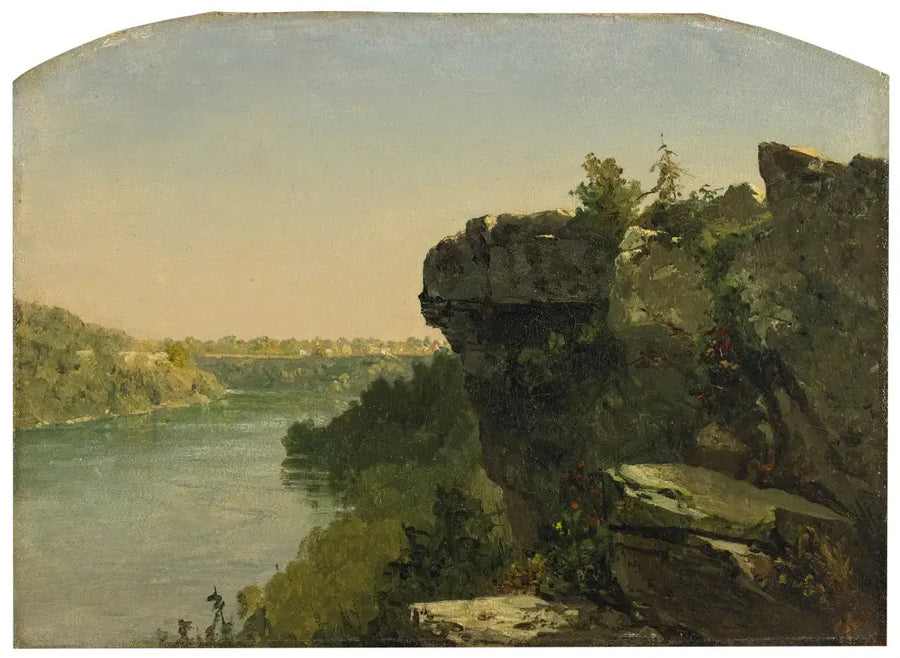 Vista sobre o rio das falésias - John Frederick Kensett