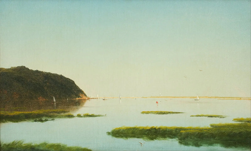 Vista do rio Shrewsbury, Nova Jersey - John Frederick Kensett