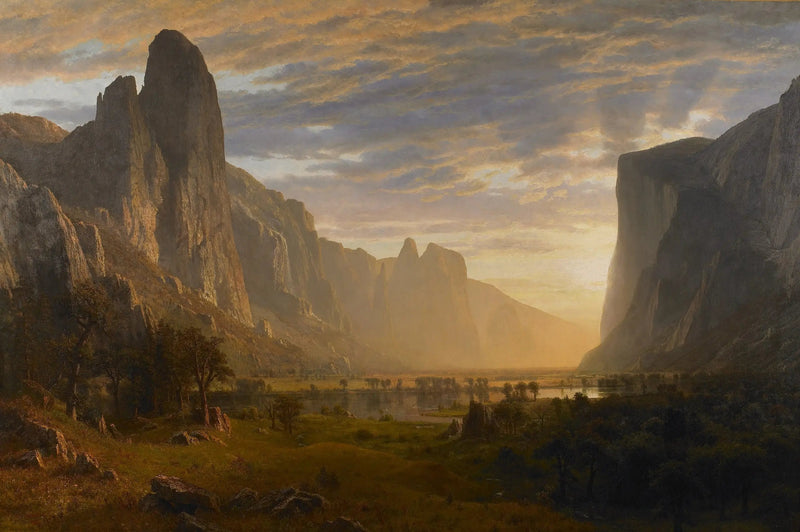 Vista do Vale de Yosemite, Califórnia - Albert Bierstadt