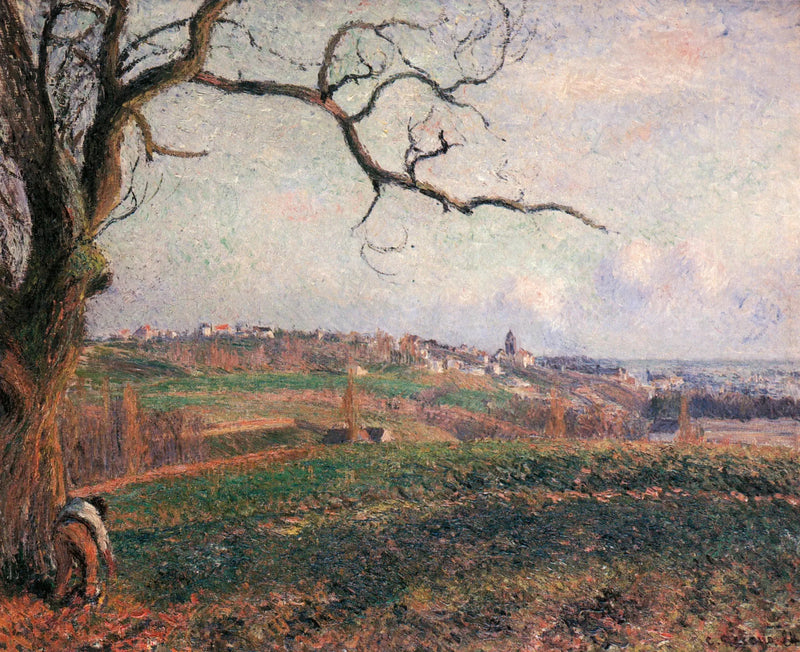 Vista da cidade de Pontoise - Camille Pissarro