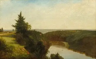 Vista do rio Genesee perto do Monte Morris - John Frederick Kensett