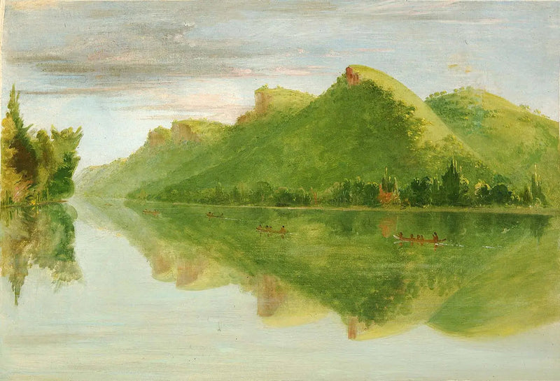 Vista do Alto Mississippi, prados magníficos - George Catlin
