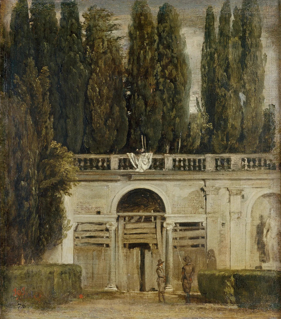 Vista do jardim da Villa Médici em Roma - Diego Velázquez