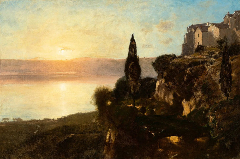 Vista do Lago de Nemi - George Inness