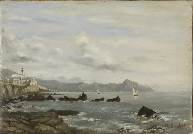 Vista do Lago de Genebra - Gustave Courbet