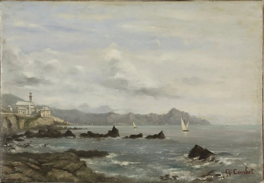 Vista do Lago de Genebra - Gustave Courbet