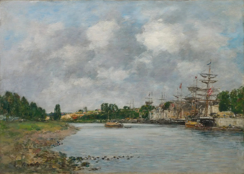 Vista do porto de Saint-Valéry-sur-Somme - Eugène Boudin