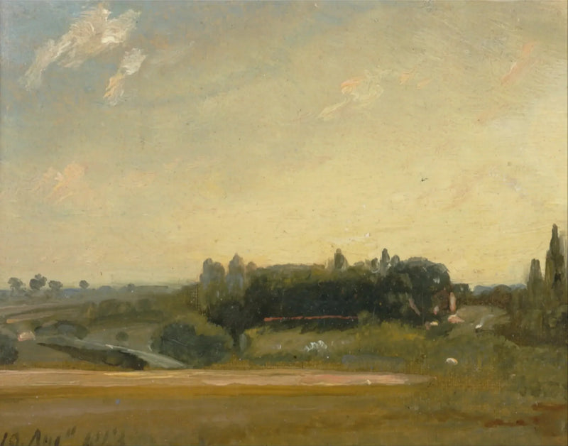 Vista para a casa paroquial, East Bergholt - John Constable