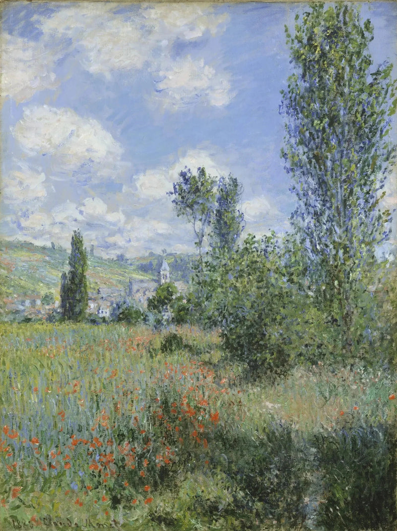 Vista de Vétheuil W592 - Claude Monet