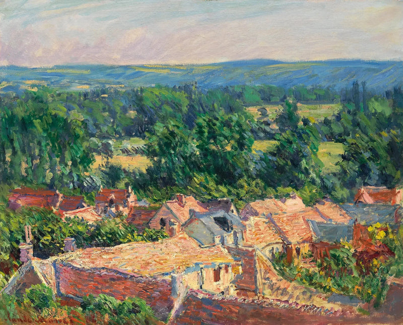 Vista da aldeia de Giverny W1072 - Claude Monet