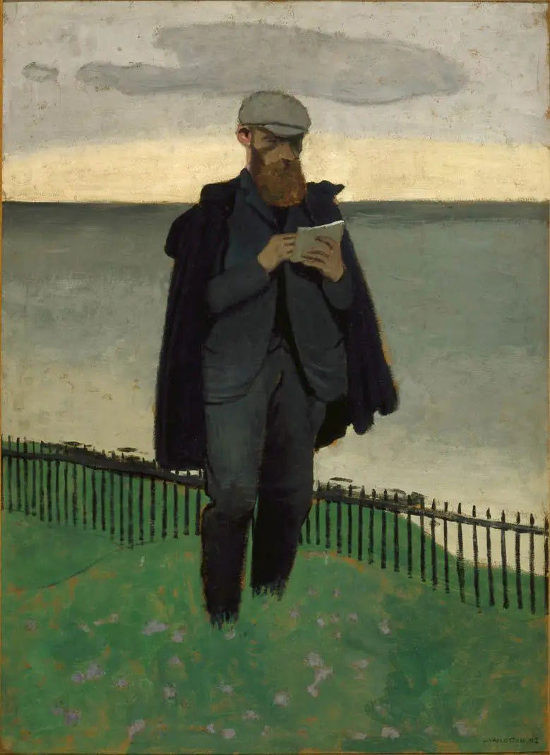Vuillard desenhando em Honfleur - Félix Vallotton
