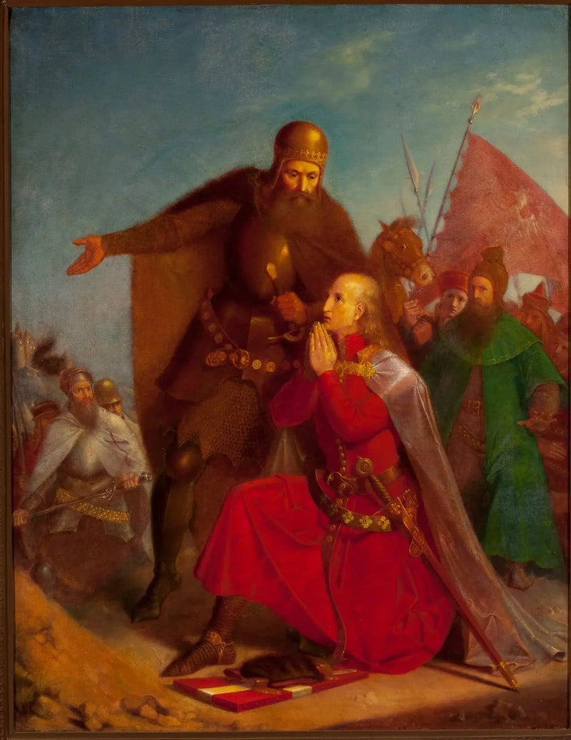 Władysław Jagiełło e Vytautas rezando antes da Batalha de Grunwald - Jan Matejko