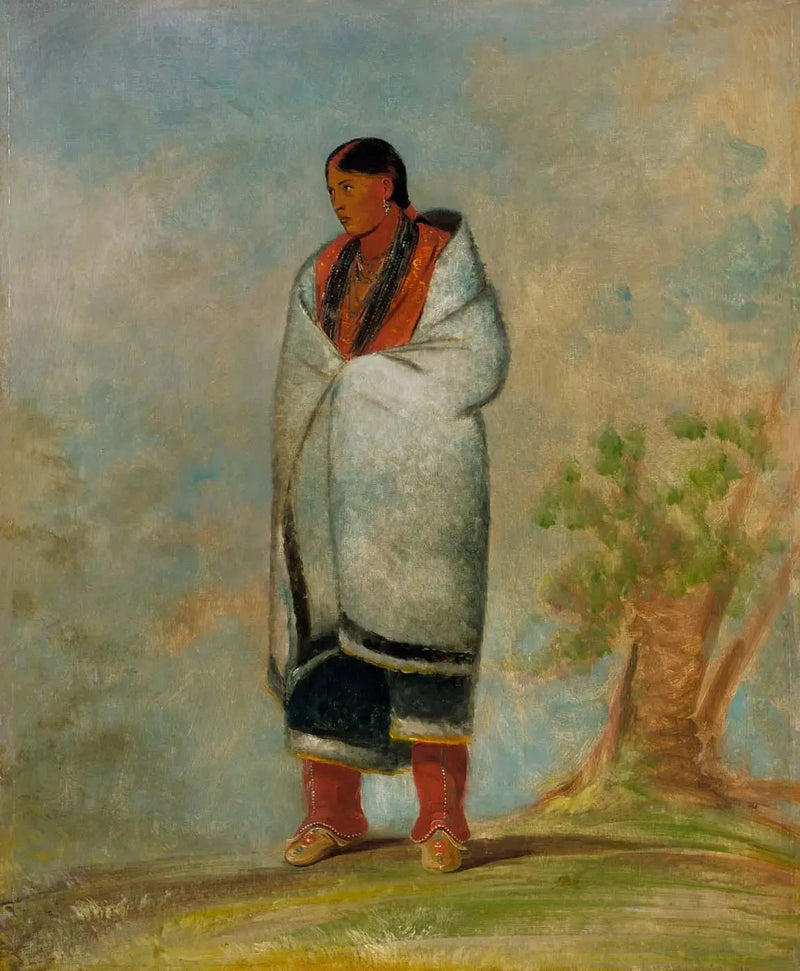 Wa-quóth-e-qua, a mulher do cervo, a mulher da baleia - George Catlin