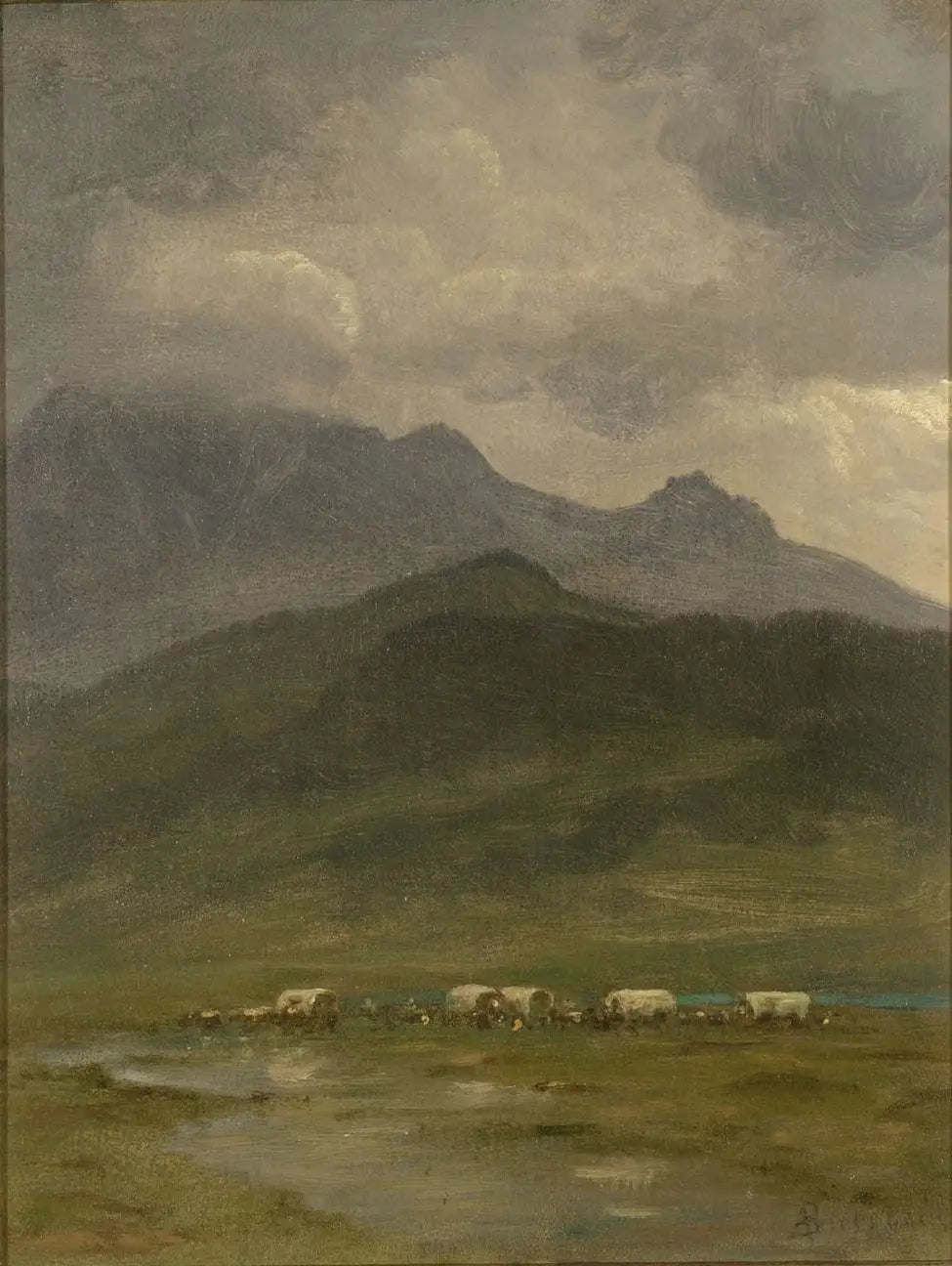 wagons couverts - Albert Bierstadt - Alpha Reproduction