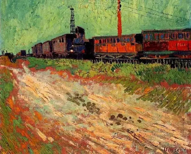 Vagões de trem em Arles - Vincent van Gogh