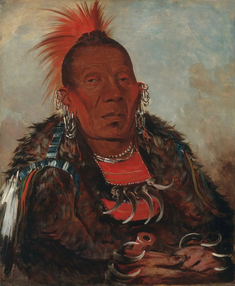 Wah-ro-née-sah, a cercadora, chefe da tribo - George Catlin