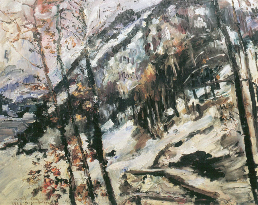 Walchensee mit Herzogstand im Schnee - Lovis Corinth