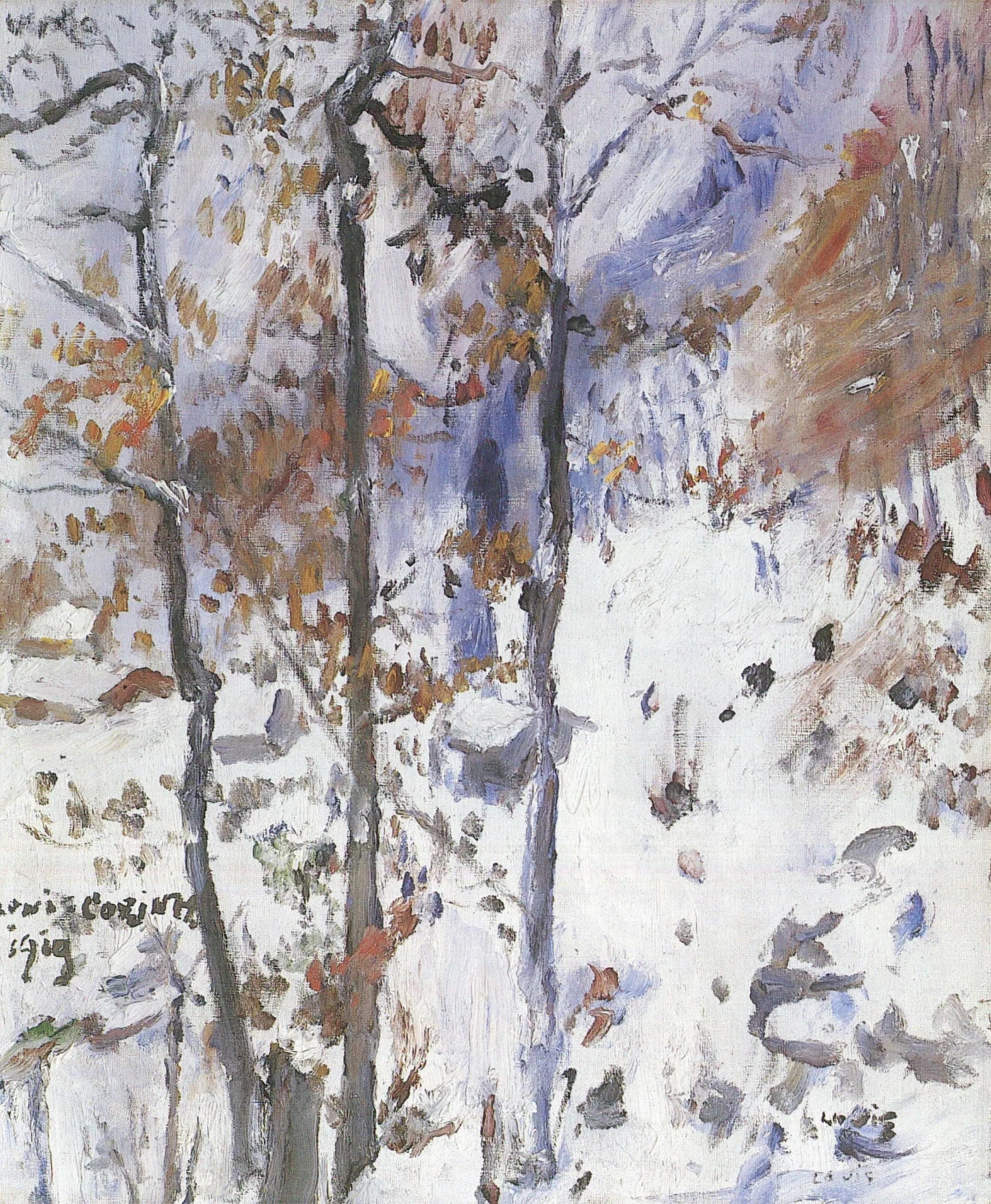 Walchensee, Schneelandschaft - Lovis Corinth image 1 tableau peint à l’huile sur toile