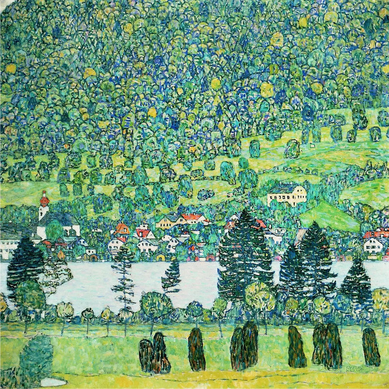 Waldabhang em Unterach am Attersee - Gustav Klimt
