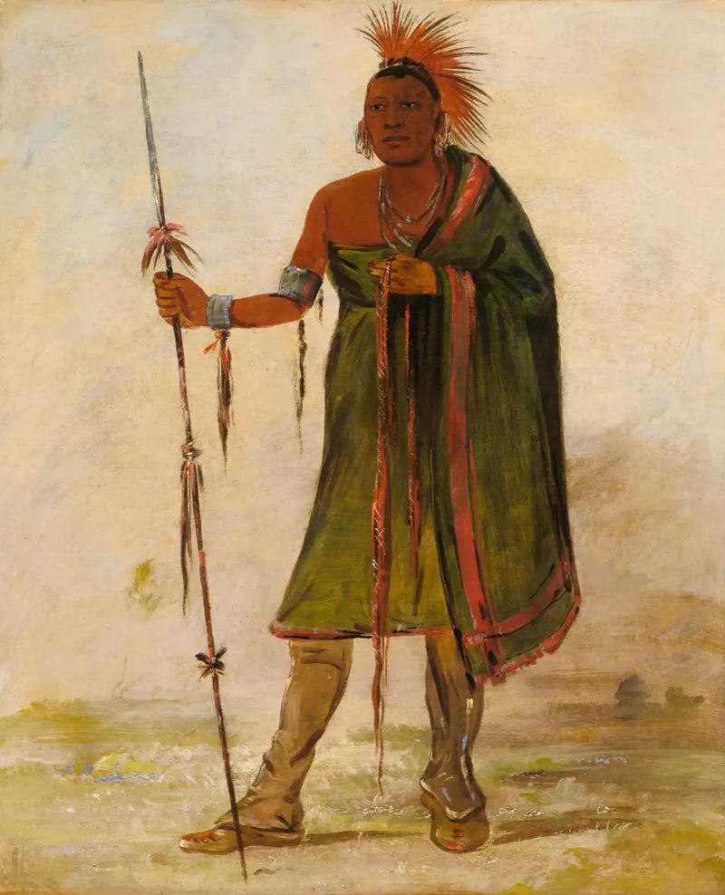 Wash-ím-pe-shee, louco, um guerreiro distinto - George Catlin
