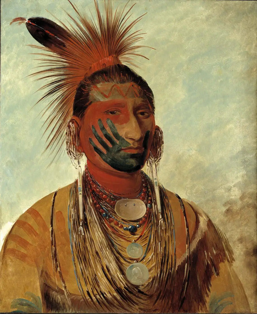 Wash-ka-mon-ya, Dançarino Rápido, um guerreiro - George Catlin