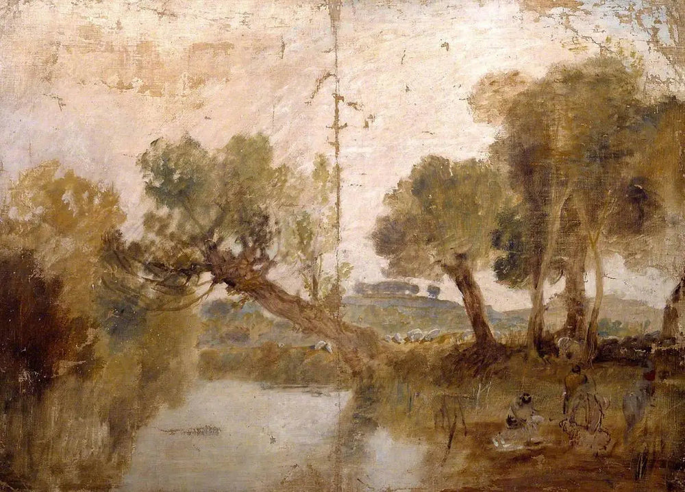 Reproduction du tableau « Washing Sheep - J. M. W. Turner » par Alpha Reproduction en peinture à l’huile