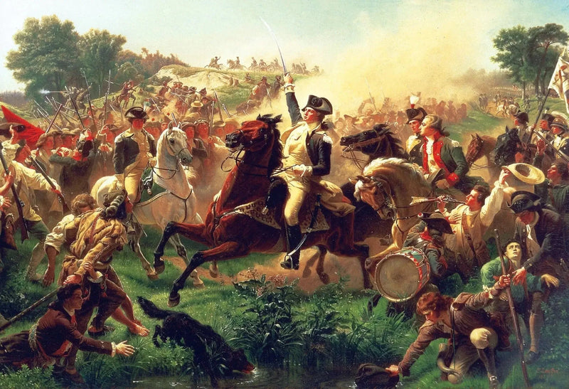 Washington reunindo as tropas em Monmouth - Emanuel Leutze