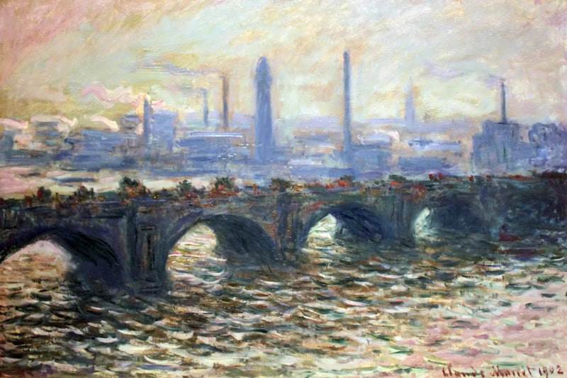 A ponte de Waterloo, manhã nebulosa - Claude Monet