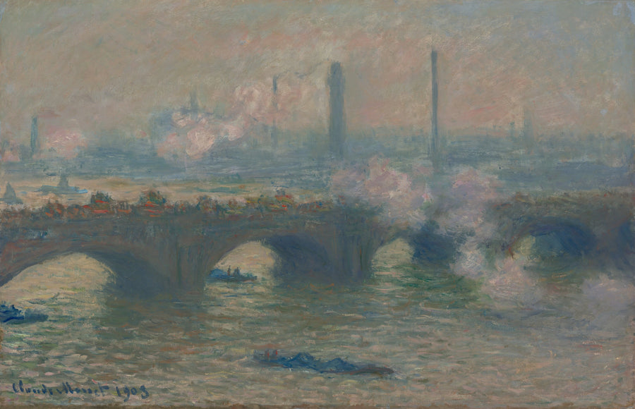 A ponte de Waterloo, o dia cinzento - Claude Monet