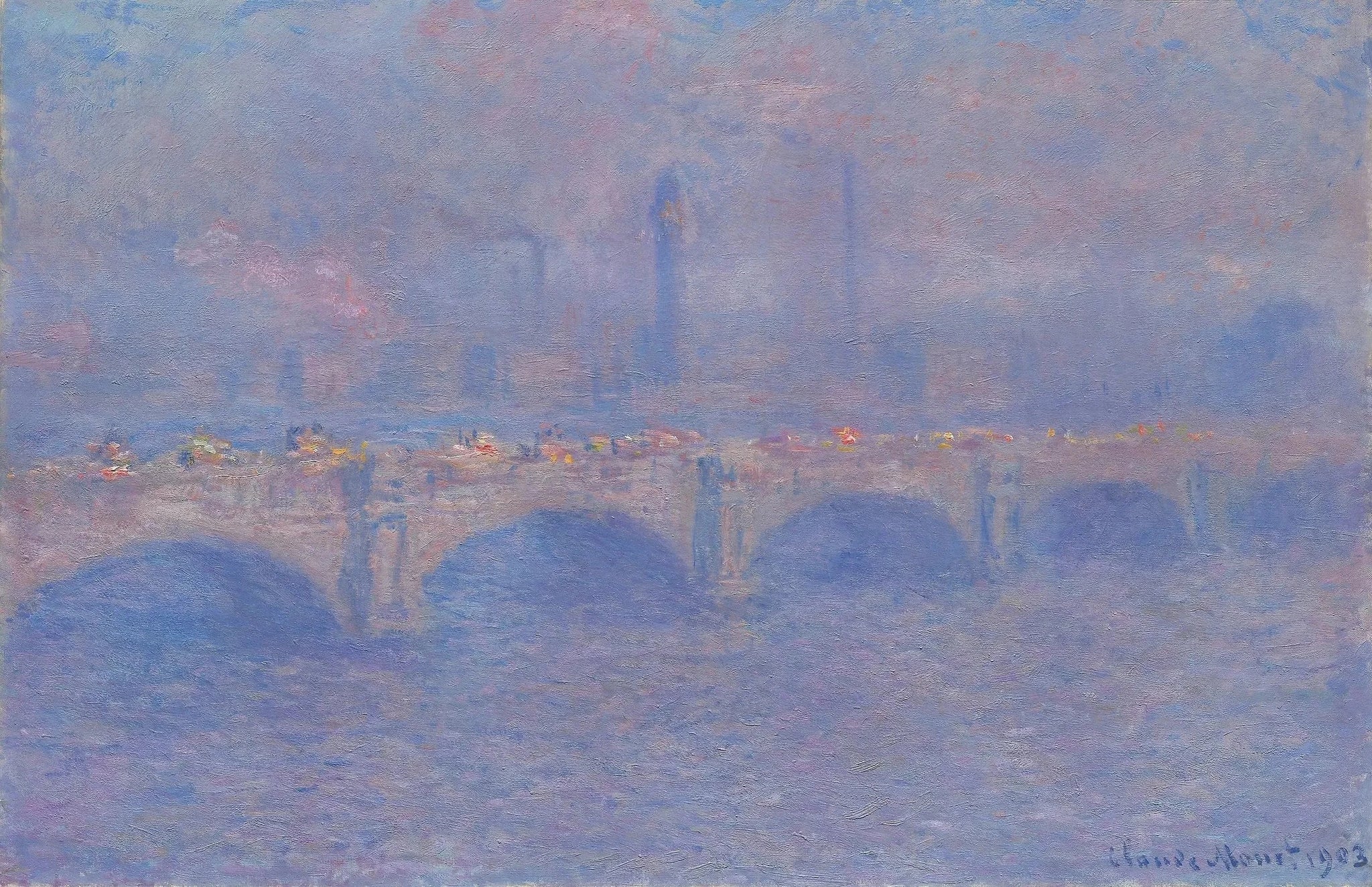 Waterloo Bridge, Sunlight Effect de Claude Monet – Art Institute of Chicago 1933.1163